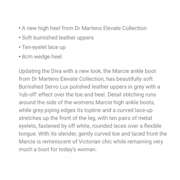 Dr. Martens Marcie Grey Wedge Boots | 10 - Picture 10 of 15